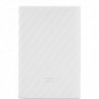 Силиконовый чехол Xiaomi Silicone Protector Sleeve для аккумулятора Mi Power Bank 20000 Белый — фото